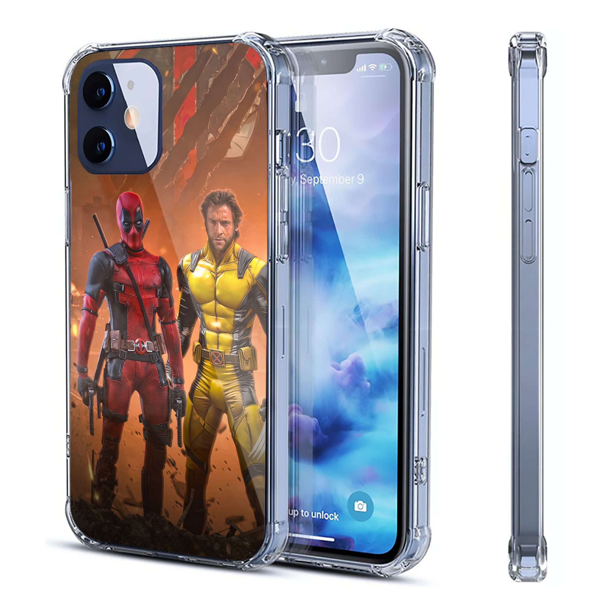 （画像用） Deadpool デッドプール 【iPhone 12シリーズ対応】透明スマホケース（クリアソフトケース）